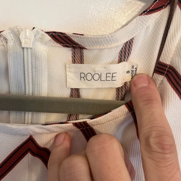 Roolee White and Red Geometric Dress - Picture 5 of 8